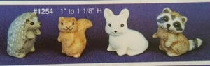 1 Giessform für Keramik # 1254 Katze,Hase, Eichhörnchen, Igel - Bild 1 von 2