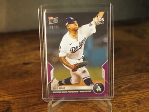 Tarjeta Julio Urías Postemporada NLDS 2022 MLB TOPPS NOW 1061 Púrpura Paralelo 9/25 - Imagen 1 de 2