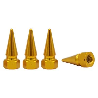 4 Stück YOU.S Ventilkappen Reifenventile Spike in Gold für PKW LKW Motorrad - Bild 1 von 2