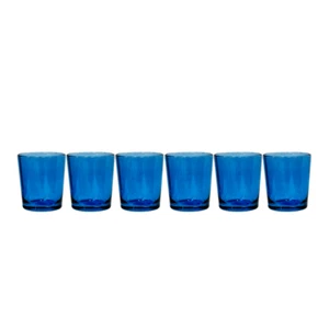 Shot Glasses, Royal Blue, Stackable 3 oz  by Oneida Set of 6 - Picture 1 of 6