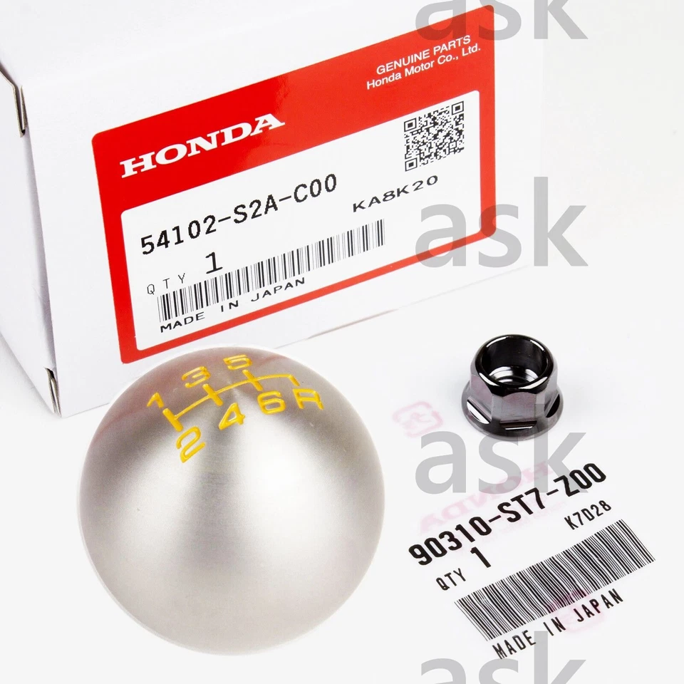 Honda Genuine 54102-S2A-C00 OEM S2000 CR Shift Knob w/Yellow Lettering