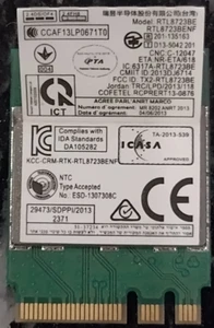 Realtek RTL8723BE Wireless N/BT 4.0 NGFF M.2 WiFi Network Card - Zdjęcie 1 z 3