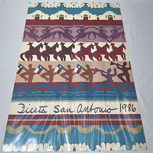 Póster de Fiesta San Antonio 1986 artista Richard Conn marcador firmado - Imagen 1 de 12