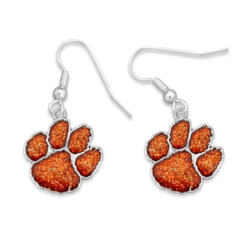 Clemson Tigers Game Day Glitter Earrings Jewelry Gift Licensed CU Cover