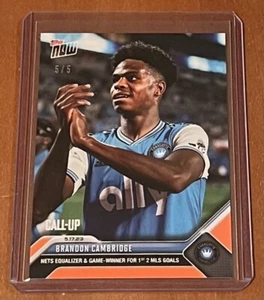 2023 TOPPS NOW MLS #108 BRANDON CAMBRIDGE - NUMBERED 5/5 ORANGE PARALLEL - Picture 1 of 2