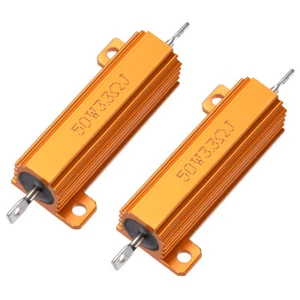 2 Stk 50 Watt 3,3 Ohm 5% Widerstand Widerstände Lastwiderstand Aluminium Gehäuse - Bild 1 von 5