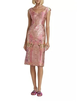 Vestido Vaina $2410 Etro Brocado Metálico Foto 1 de 4