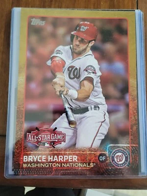 Tarjeta póster Bryce Harper 2015 Topps actualización 10x14 edición dorada 1/1 🔥  Foto 1 de 2