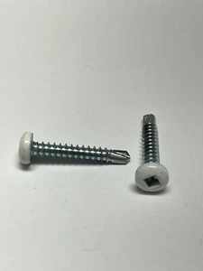 American Motorhome RV Square Bit White Pan Head Self Drilling Screws 8 x 1.5" - Picture 1 of 1