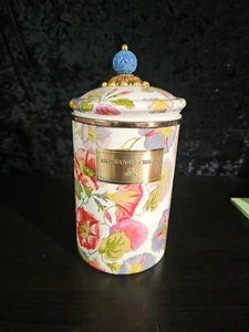 MacKenzie Childs Morning Glory Large Canister - Enamel Retired RARE - Picture 1 of 13