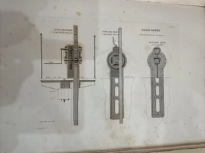 Antiker Druck groß 1838 LIVERPOOL - PRINCE’s DOCK - Schleusentore Abschnitte - Bild 1 von 9