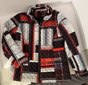 Lior Paris Mehrfarbige Jacke mit durchgehendem Reißverschluss Größe Small Rot Lila Blau Rosa Weiß - Bild 1 von 16