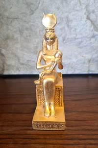 Einzigartige altägyptische Statue Göttin Isis Stillen Baby Gott Horus - Bild 1 von 22