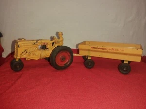 Seltene Vintage Minneapolis-Moline Scale Mod. 9960 "R" Traktor & Ackerwagen 1950 gelb - Bild 1 von 12