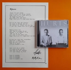 HURTS Happiness UK 2009 RCA 11-track CD with signed lyric sheet for Unspoken - Foto 1 di 1