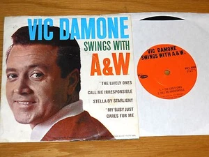 CUSTOM POP 7" 33 EP - VIC DAMONE - CAPITOL PB-2272 - "...SWINGS WITH A&W" - Picture 1 of 2