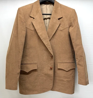 Vintage PIONEER WEAR 404  Mens 46  Brown Corduroy Lined Western Sport Coat - Image 1 of 4