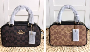 COACH CW197 Satchel Crossbody Bag ( Dark Brown / Brown ) Outlet Products - Picture 1 of 14