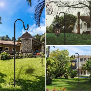 92in/234cm Schäferhaken für denAußenbereich Verstellbar Schäferstab Laternenstab - Bild 1 von 14