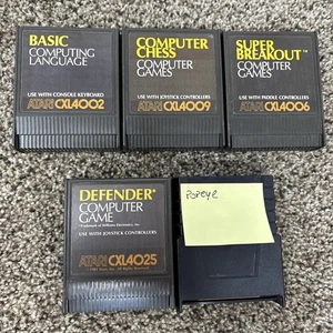 Atari 400 800 1200 XE Game Cartridge Lot getestet 5 Stück - Bild 1 von 3