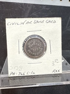 1863 Bürgerkrieg Medaille, Pittsburg, PA Hard Times Token, Buffums Mineralwasser - Bild 1 von 7