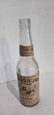 Botella de cerveza pálida Kingsbury etiqueta de papel litográfica Manitowoc, Wisconsin Foto 1 de 4