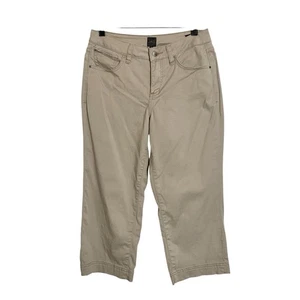 JAG Classic Fit Capri Crop Pants Womens Size 6 Tan Beige Stretch Mid Rise - Picture 1 of 7