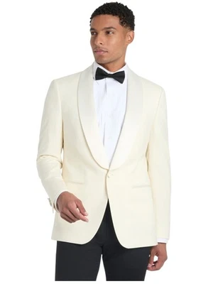 Tommy Hilfiger Hombres Calce Ajustado Esmoquin Chaqueta Blazer 44 R Blanco Sólido Foto 1 de 2