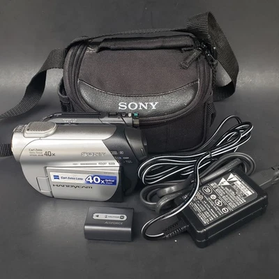Sony Handycam DCR-DVD108 Touchscreen Mini DVD Camcorder w/ Battery Charger Case - Image 1 of 4