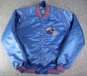 Vintage NY Giants Satin Jacket Mens XL Chalk Line 80s Football Rare Logo - Picture 1 of 12