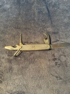 Camillus US Military ISSUE 1981 vintage  Survival Multi-tool POCKET KNIFE - Image 1 of 3