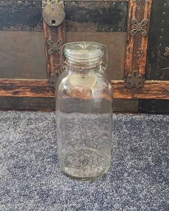 Tarro de albañil vintage de vidrio soplado a mano de 11 pulgadas de alto - Imagen 1 de 7