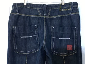 VINTAGE MARITHE FRANCOIS GIRBAUD BAGGY MENS BLUE JEANS SIZE 38 - Picture 1 of 10