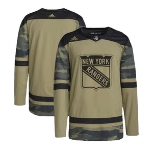 Adidas New York Rangers Military Appreciation Practice Jersey Sz 44 Camo NHL - Picture 1 of 4