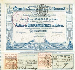 PANAMAKANAL 1880 Aktienzertifikat / Anleihe #547125 - Bild 1 von 1