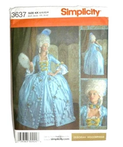 18th Century French Marie Antoinette Outlander Gown Costume Sewing Pattern 8-14 - Picture 1 of 4