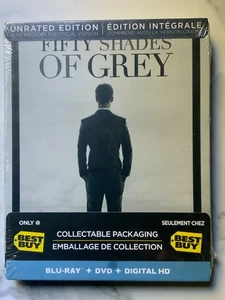 Fifty Shades of Grey Limited Steelbook Edition (Blu-Ray + DVD, 2014) Movie - Picture 1 of 2