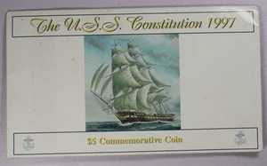 1997 marshall Island $5 USS Consitution Commemorative Coin - Picture 1 of 6