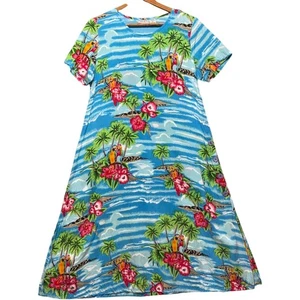 Phases Vintage Tropical Hawaiian Parrot Floral  Maxi Dress Women Medium - Picture 1 of 8
