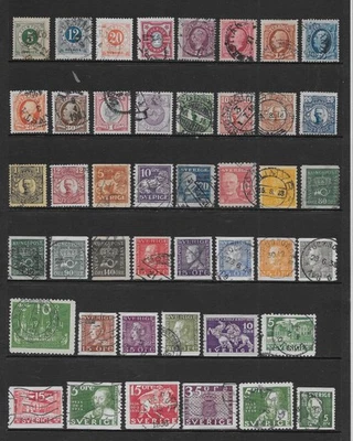 SUÉCIA - VÁRIAS EDIÇÕES POSTAIS/OFICIAIS USADAS 1877 - 1948 - Imagem 1 de 4