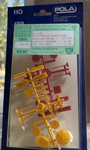 Pola HO Scale Sunshades, Benches & Chairs Patio Furniture  Kit 459 NIP - Picture 1 of 3