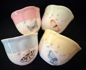 Lenox~Schmetterlingswiese~4er Set~Votivkerzen & Pastellhalter~Neu/ohne Karton - Bild 1 von 5