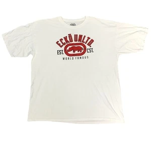 Ecko Unltd Vtg Y2k White Red Logo Graphic T Shirt Men’s XL Short Sleeve - Picture 1 of 8