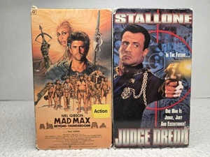 Judge Dredd & Mad Max Beyond Thunderdome Sci-Fi Action VHS Lot Stallone & Gibson - Picture 1 of 6