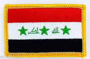 PATCH AUFNÄHER STICKEREI FLAGGE IRAK IRAK ABZEICHEN THERMOAUFKLEBER NEU FLAG PATCHE - Bild 1 von 1