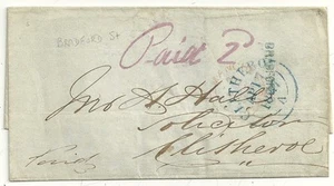 1847 SELTEN BRADFORD St SUB PO MANCHESTER WRAPPER NACH JOHN HALL IN CLITHEROE - Bild 1 von 2