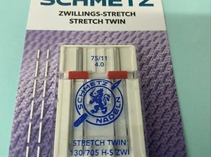 Zwillingsnadel // Doppelnadel,Stretch Nadeln für Nähmaschine 4.0 mm75- 2 Stück - Bild 1 von 5