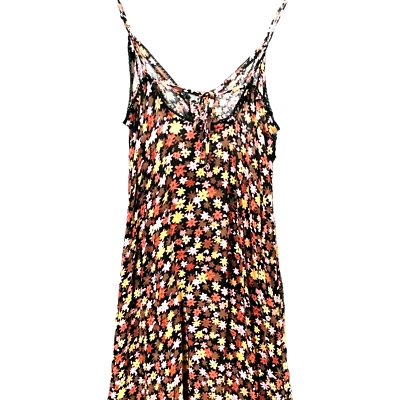 Mossimo Maxi Vestido Solero Para Mujer XS Línea A Volantes Cintura Imperio Viaje Crucero Resort Foto 1 de 4