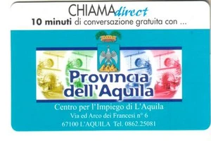 CHIAMADIRECT - PROVINCIA DELL'AQUILA - VALIDITA' DAL 10/09/2002  AL 9/09/2003  M - Foto 1 di 1
