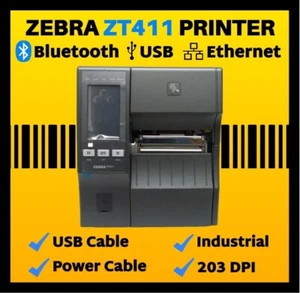 ✅Zebra ZT411 Industrial Desktop Thermal Label Printer, 14 Inches Per Second!🔥⭐ - Picture 1 of 5